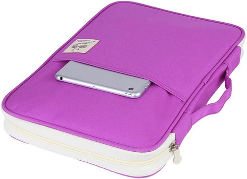 Zerodis A4 Document Bag, 5 Colors File Folder Portfolio Organizer, Zippered Case for Tablet Notebook