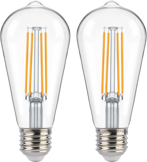 FLSNT Dusk to Dawn Outdoor Sensor ST19 LED Light Bulb, 8W (100W