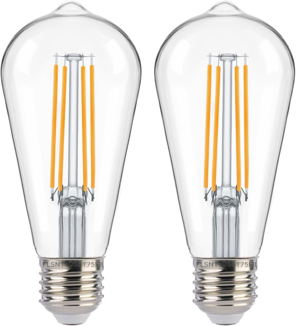 FLSNT Dusk to Dawn Outdoor Sensor ST19 LED Light Bulb, 8W (100W