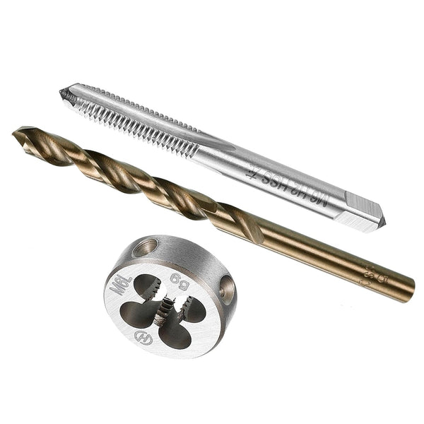 Metric Tap and Die Set, M6 x 1 Tap & Die Thread with 5.0mm Drill Diameter for Tapping Repair