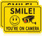 Sheenwang 2-Pack Smile You’re on Camera Sign, Video Surveillance Outdoor Signs, 10 x 7 in Aluminum Security