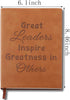 Boss Appreciation Gift Mentor Gift Notebook Great Leaders Notebook Leader Supervisor PM Mentor Retirement Gift Coworker Farewell Leather Journal Notebooks (Great) by LBWCER