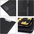 WAVEYU Cute Portfolio Case for Women, Padfolio Cover Folder with A4 Size Clipboard, Business Card Holders, Sunflower