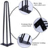 Osring 16 Inch 1/2 3-Rods, 4 Pack Hairpin Table Legs with Dia Metal Furniture Legs for Coffee Table and TV Stand