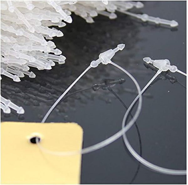 2000pcs Plastic Fastener Hang Tag Snap Lock 5 Inches Pin Security Loop for Retail Store Clothing Price Tag Accessory