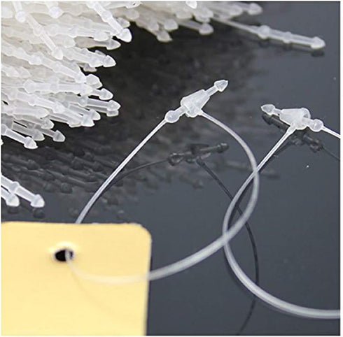1000pcs Plastic Fastener Hang Tag Snap Lock, 5 Inches Pin Security Loop for Retail Store Clothing