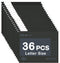 MerryNine 36pcs Black Hanging File Folders, Letter Size, 1/5-cut Adjustable Tabs, Inserts