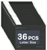 MerryNine 36pcs Black Hanging File Folders, Letter Size, 1/5-cut Adjustable Tabs, Inserts
