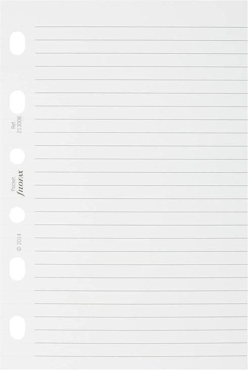 Filofax Pocket Ruled White, B213008