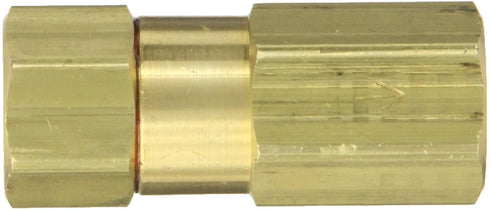 Control Devices-IC25-AB Brass Check Valve, Poppet Type, 1/4" NPT Female