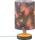ALAZA Bedside Table Lamp for Bedroom Starry Sky Pink Butterfly Nightstand LED Light Lamps with USB Port Linen Fabric