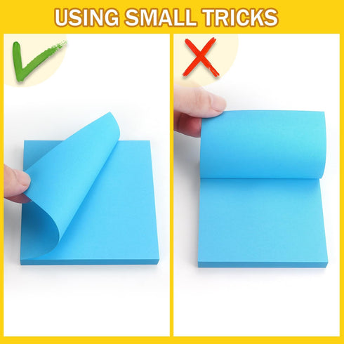 Pop Up Sticky Notes, 3x3 Self-Stick Notes, 8 Bright Multi Colors, 8 Pads, 80 Sheets/Pad