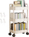 Makamsui Rolling Cart Organizer, Multifunction Kitchen Storage Organizer, Mobile Shelving Unit Utility Rolling