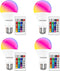 Color Changing Light Bulb with Remote, RGB 9W A19, 6500K White E27/E26, 16 Color Choices, Dimmable (4 Pack)