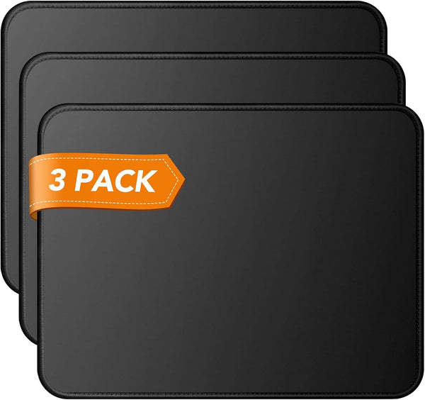 TONOS Mouse Pad 3 Pack, Black Mouse Pads 11 x 8.7 in, 35%