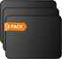 TONOS Mouse Pad 3 Pack, Black Mouse Pads 11 x 8.7 in, 35%
