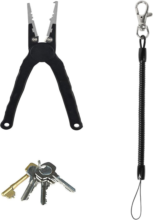 uxcell Retractable Coil Springs Lanyard, 3 Pcs Keychain Cord Holder Strap with Lobster Claw Clasps, Anti-Theft Security