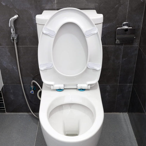 JJLFresheners 5Pcs Set, Transparent Silicone Toilet Seat Bumper Strong Adhesive Toilet Seats Lid Bumpers, Toilet Seat