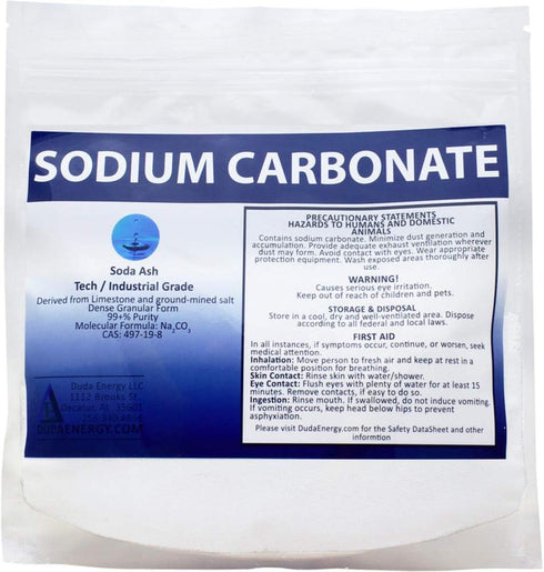 Duda Energy sc1f Pure Sodium Carbonate Dense Soda Ash Na2CO3 pH Adjust Chemical Spa