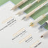 BAYTORY 5 Pcs Gel Pens and 1 Pc Highlighter, Quick Dry Ink Fine Point Black 0.5mm for Journaling Notetaking