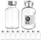 Sterile Empty Vials with Silver Aluminum Cap and Butyl Rubber Stopper, 10pcs (20ml)