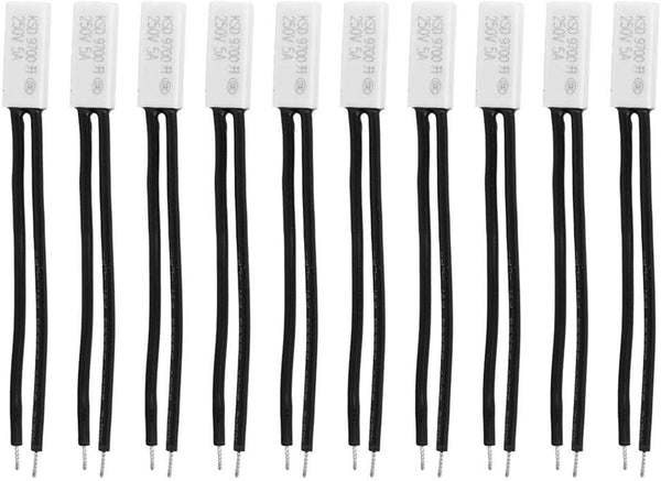 10pcs KSD9700 Normally Open Temperature Control Switch, Thermal Protector 250V 5A, 40-100? (50?)