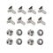 8pcs M8 x 20mm Hammer Head Bolt T Screw & Hexagon Flange Nuts Set, Carbon Steel for 4040 Series