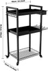 Kripyery 3 Layers Power Tool Organizer Cart for Dad, Heavy Duty Drill Holder Rolling Tool Cart with Wheel, Garage Tools