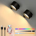Lightess 2PC LED Wall Sconces, 19 Colors Dimmable Wall Mounted Lamp with