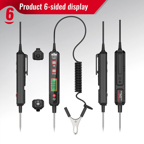 HABOTEST Test Light Automotive, 0.8V-100V DC Buzzer Circuit Tester with Sharp Probe and Flashlight
