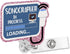 Sixrip Sonographer in Progress Retractable Glitter Irregular Badge Reel with Alligator Clip, Funny
