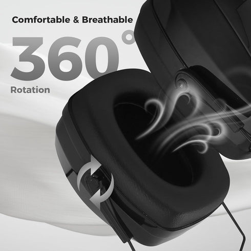 ProCase Noise Reduction Safety Ear Muffs, NRR 32dB Noise Cancelling Ear Protection Headphones, Hearing Protection Ear