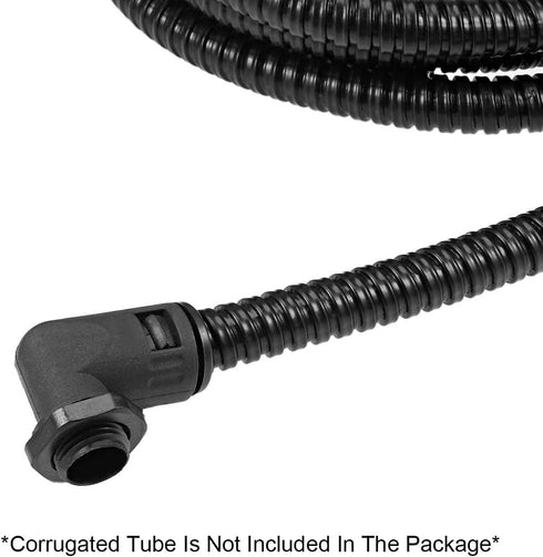 uxcell Corrugated Tube Connector, 90 Degree AD21.2 Conduit Hose Joint Clamps, 2Pcs