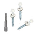 Metal Roofing Screws 10 x 1-1/2 inch, Brite White Hex Head Sheet Metal Roof Screw with EPDM Washer (250Pcs)