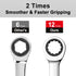 Jetech 15mm Ratcheting Combination Wrench, 12PT 72 Tooth Gear Wrench, Industrial Grade Cr-V Steel Gear Spanner
