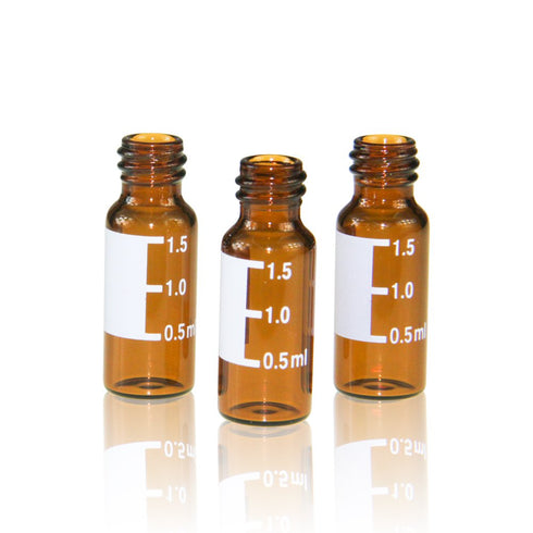 ALWSCI 100 pcs/pk Autosampler Vial, 1.5 ml Chromatography Lab Vial, HPLC LC GC, Amber, 12x32 mm