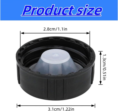 16 Pcs Growler Caps 28mm Phenolic Caps Black Glass Bottle Lids Plastic Bottle Caps Screw for Daily Chemicals Food Cosmetic Bottles
