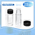 25 PCS 8ML Clear Sample Vials, Borosilicate Glass with Black Screw Caps, 17 * 60mm