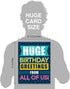 Big Blue Birthday Card From All Of Us, 8.5" x 11" Large Greeting Card Made In The USA