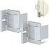 JIADAXIN 2 Pack Door Latches for Top of Door, Silver Door Reinforcement Lock