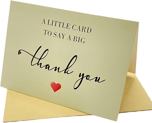 ZNYSMART Pack 25 350GSM Thank You Cards with Envelopes - Blank Thankyou Note with Stickers, Perfect Express Gratitude