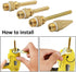 Eyech 4 Pack Interchangeable Hot Glue Gun Nozzles, Copper Assortment Set for Craft Repair Tool
