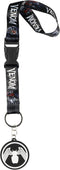 Bioworld Marvel Venom Wrist Strap Lanyard for Keys, 2" Rubber Keychain Hand and Wrist ID Badge Holder