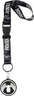 Bioworld Marvel Venom Wrist Strap Lanyard for Keys, 2" Rubber Keychain Hand and Wrist ID Badge Holder
