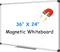 XBoard Magnetic Whiteboard 36 x 24 Inch, Wall Mounted Dry Erase Board with Aluminium Frame & Marker Tray