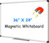 XBoard Magnetic Whiteboard 36 x 24 Inch, Wall Mounted Dry Erase Board with Aluminium Frame & Marker Tray