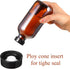 Nuenen 16 Pack 8 oz Amber Boston Round Glass Bottles with Black Poly Cone Cap for Homemade Vanilla Extract Essential