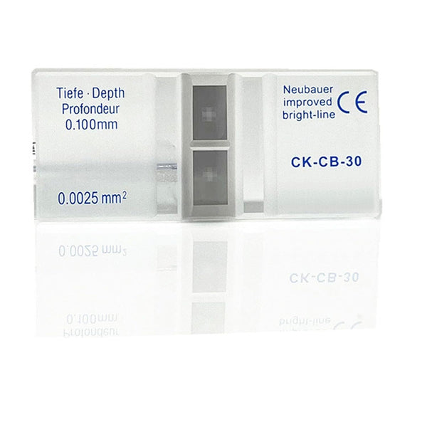 Cell Counting Chamber Hemocytometer, Improved Blood Counting Chamber with Bright Line and 2 Coverslips
