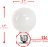 Xtricity G25 Globe Light Bulb, Indoor Bathroom Vanity or Makeup Mirror, Dimmable, Frosted White Glass, 5W, 6 Pack
