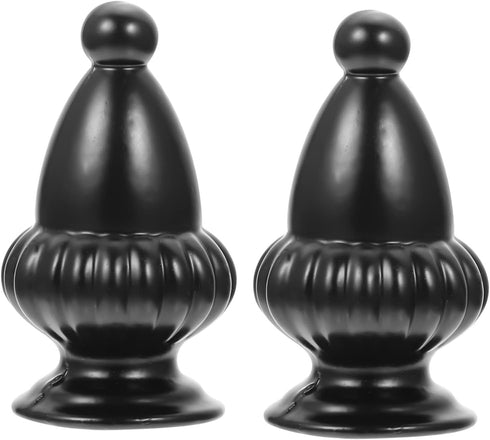 STOBOK 2pcs Decorative Lamp Finial Knob for Floor and Table Lamps Black Aluminum